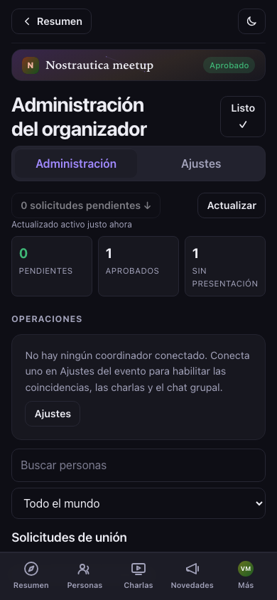 Resumen de administración, pestaña Administración