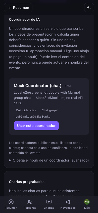 Elegir un coordinador de la lista de descubrimiento