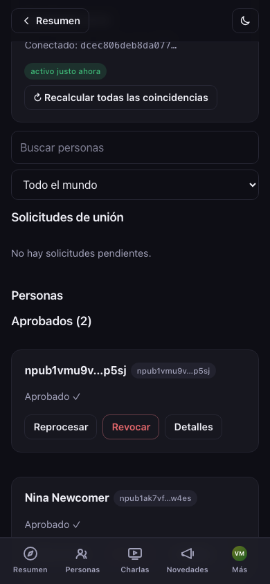 Asistentes aprobados