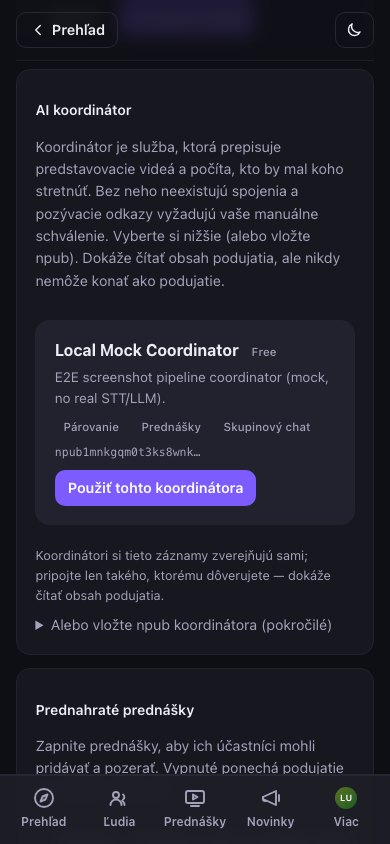 Výber koordinátora zo zoznamu