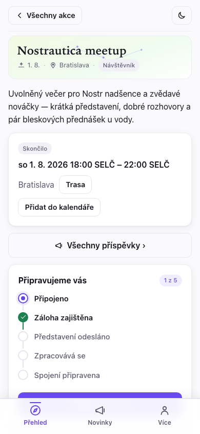 Přehled akce