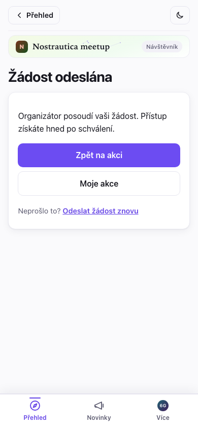 Žádost odeslána