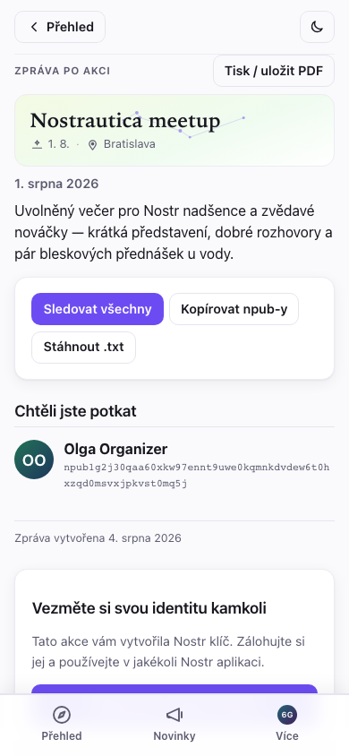 Report z akce
