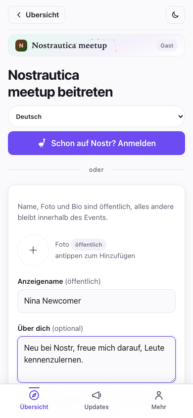 Beitrittsformular