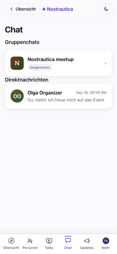 Posteingang der Nachrichten