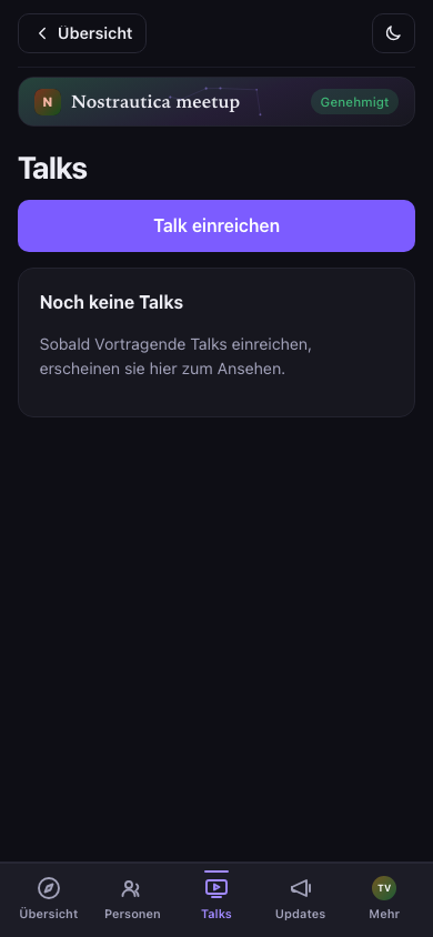 Die Liste der Talks