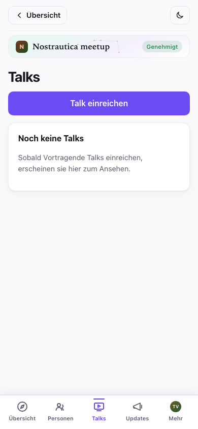 Die Liste der Talks