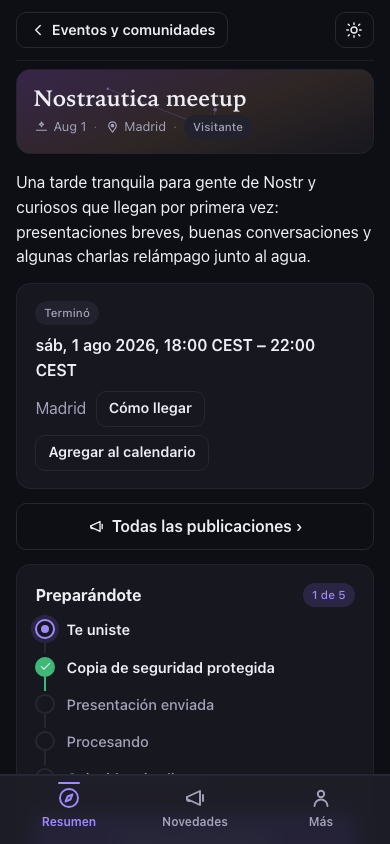 Resumen del evento