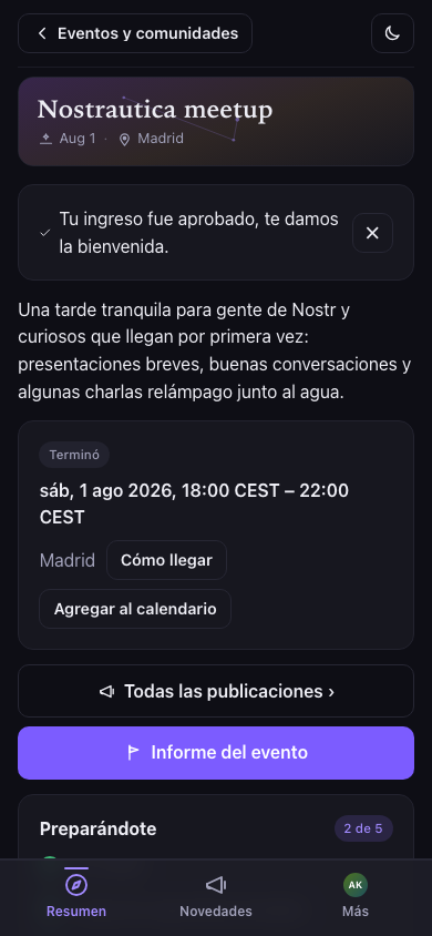 Ya estás dentro