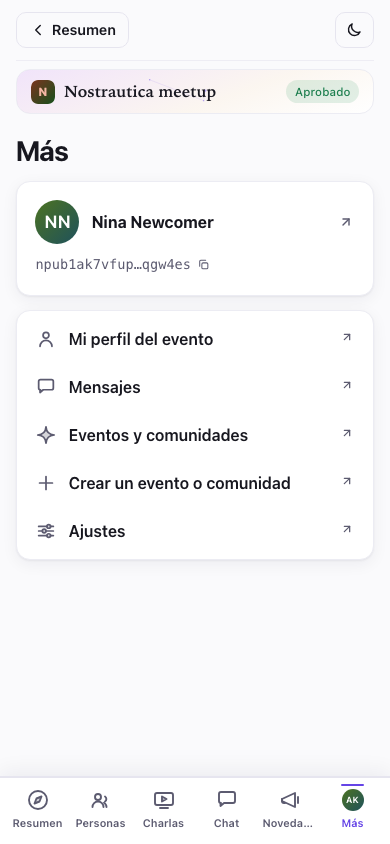 La pestaña Más: tu tarjeta de identidad