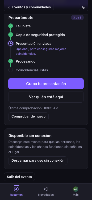 Tarjeta de descarga para uso sin conexión