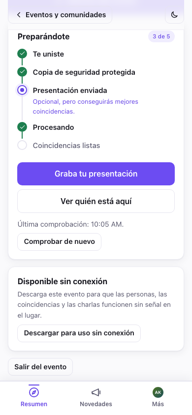 Tarjeta de descarga para uso sin conexión
