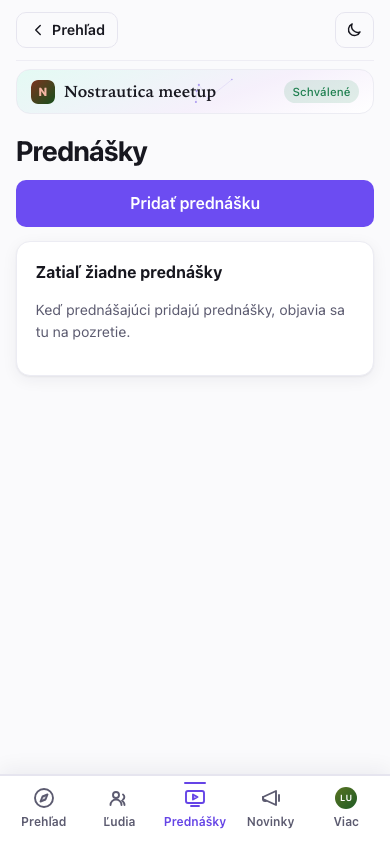 Zoznam prednášok