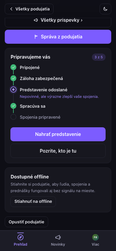 Karta Stiahnuť na offline použitie