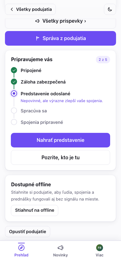 Karta Stiahnuť na offline použitie