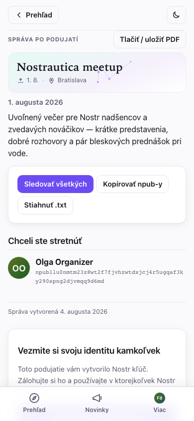 Report z podujatia