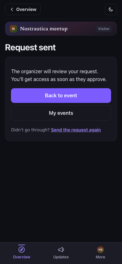 Request sent