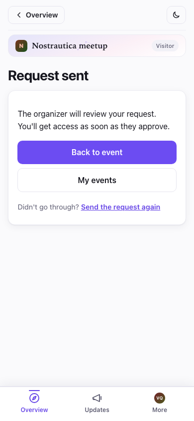 Request sent